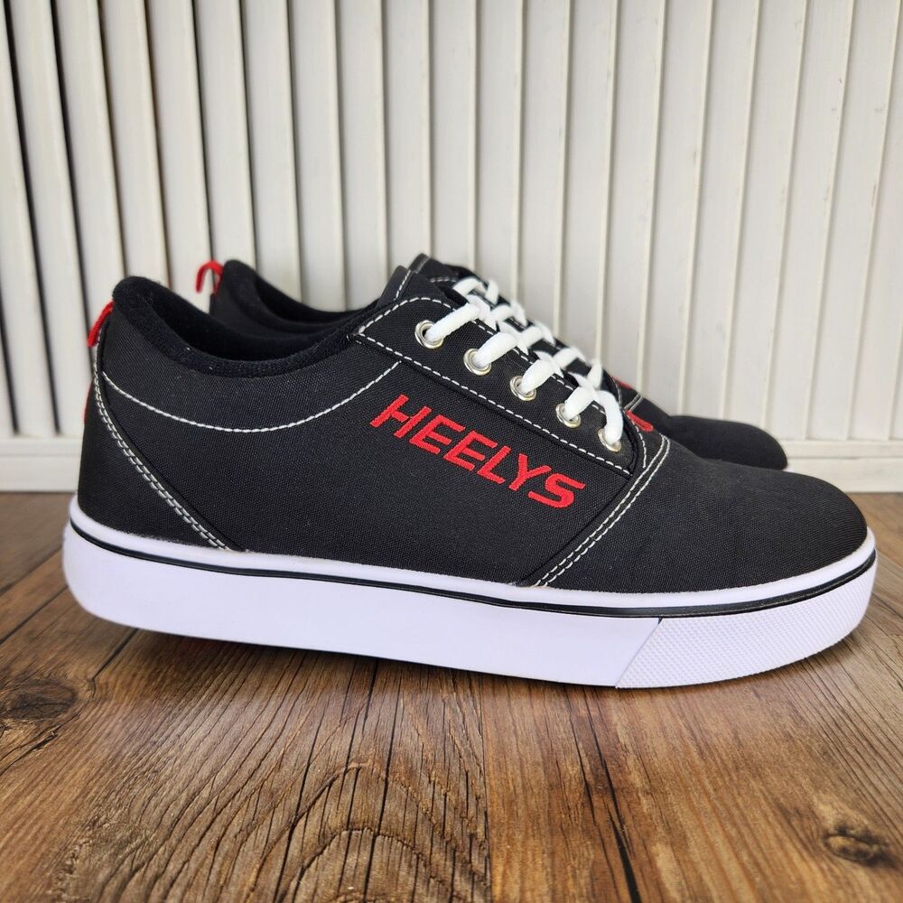 Heelys Pro 20 Wheeled Sneakers Mens Size 8 Black Red White Skate Shoes HE100757